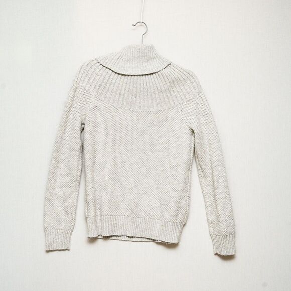 J. Crew M cowl neck womens sweater pullover light gray - Picture 3 of 7